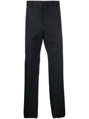 VALENTINO Black Virgin Wool Pants for Men - SS23 Collection