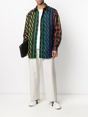 VALENTINO Men's Multicolored Designer Shirt Jacket - SS24