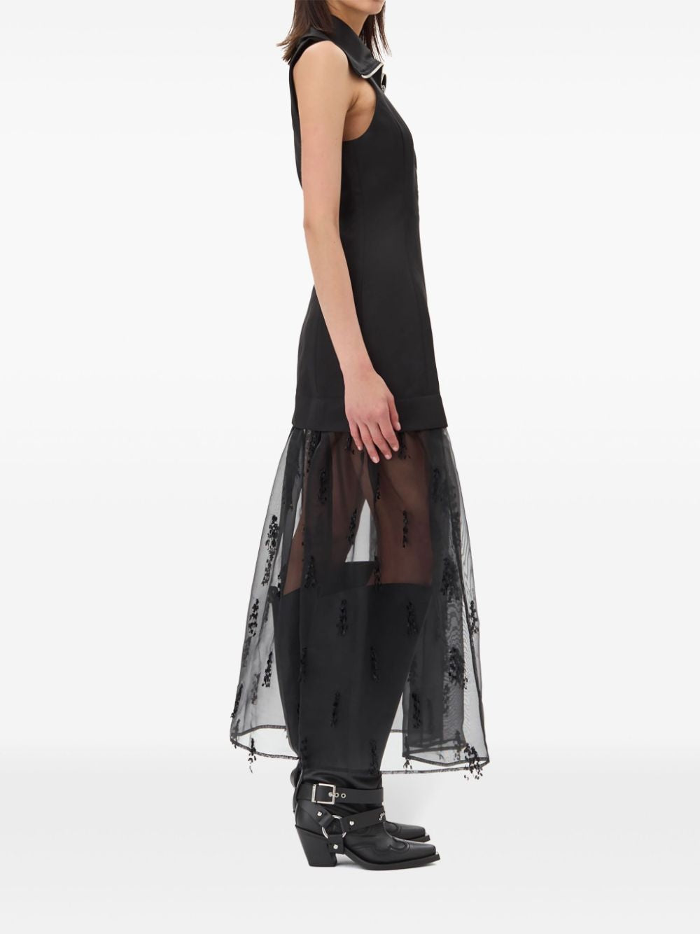 GANNI Fringed Light Knit Long Dress