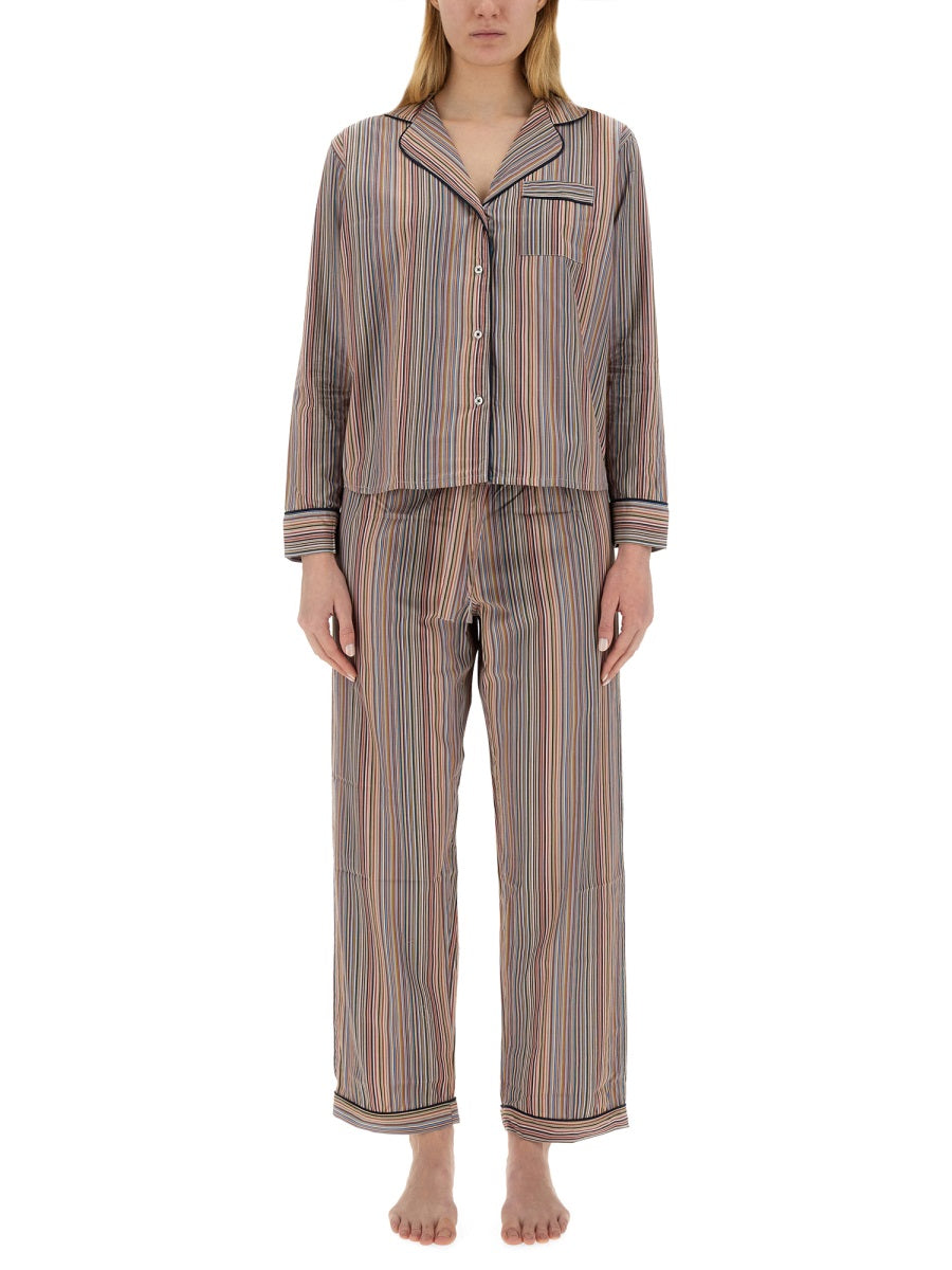 PAUL SMITH Striped Pattern Pajama Set - Size S