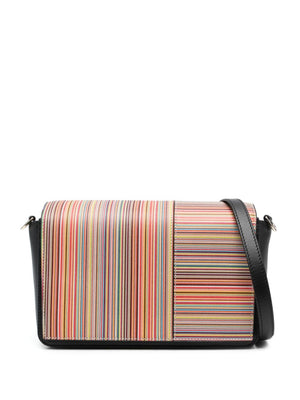 PAUL SMITH Signature Stripe Leather Crossbody Handbag