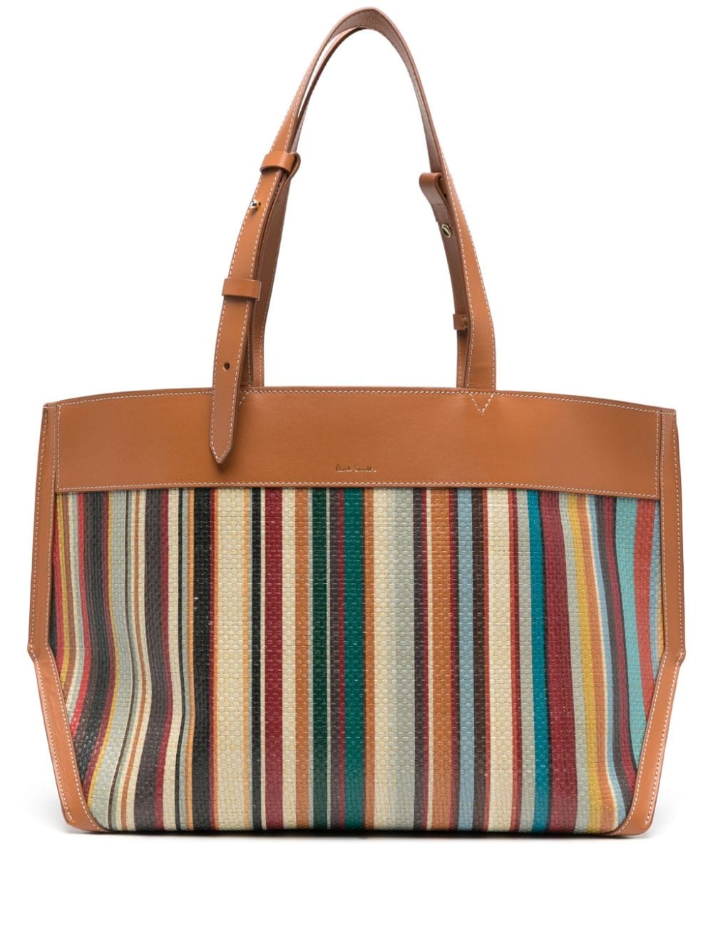 PAUL SMITH Multicolored Striped Tote Handbag