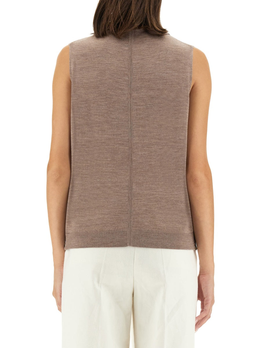 PAUL SMITH High Neck Knit Top - Regular Fit, Size S