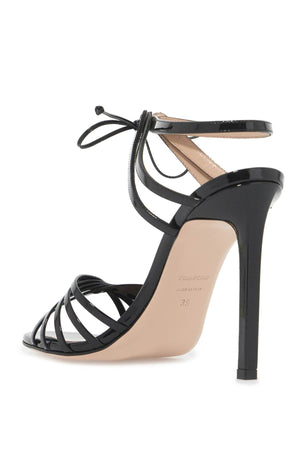 TOM FORD Glossy Patent Leather Criss-Cross Sandals