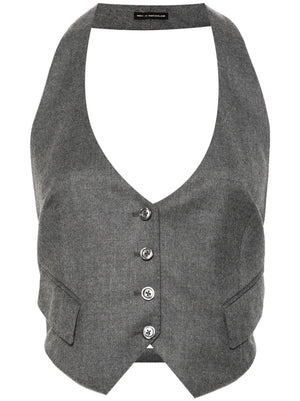 TOM FORD Open-Back Wool Vest for Women