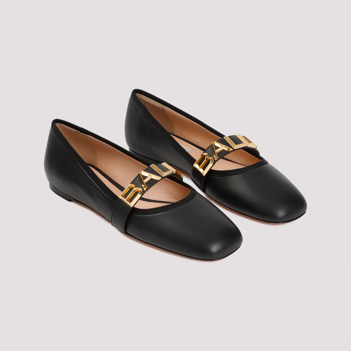 BALLY Black Nappa Leather Ballerina Flats for Women - SS24 Collection