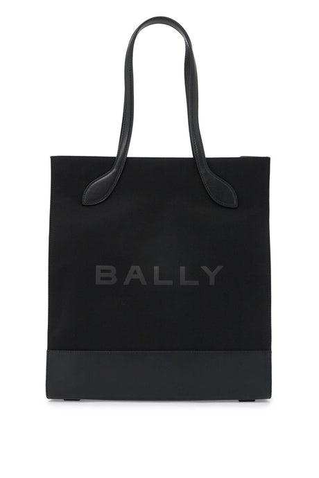 BALLY Modern Nylon and Leather Tote Handbag