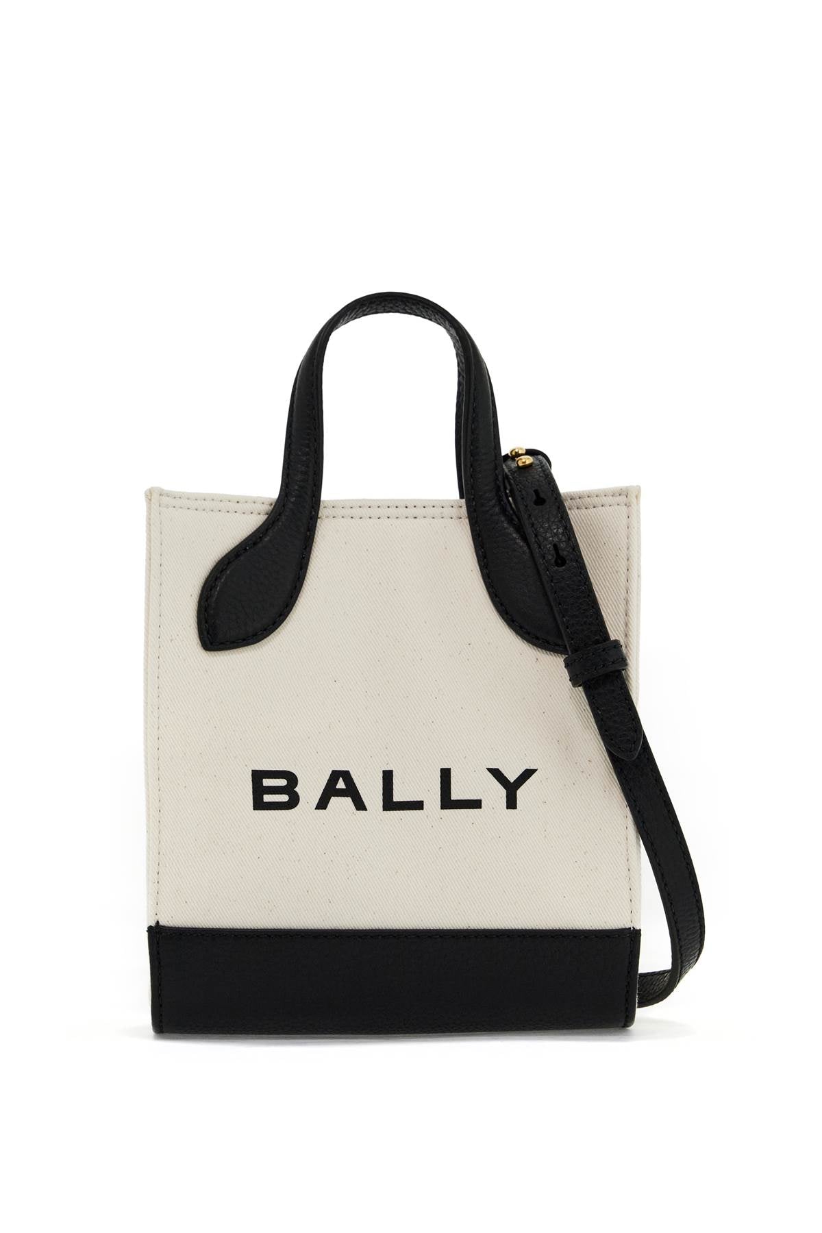 BALLY Elegant Mini Fabric Clutch with Leather Accents