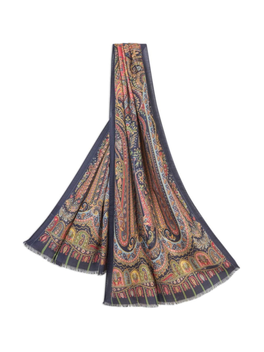 ETRO Multicolor Paisley Cashmere-Silk Blend Wrap