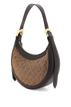 MARINE SERRE Stylish Moon Pattern Brown Shoulder Handbag for Women