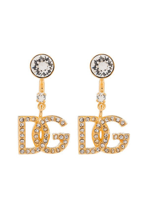 DOLCE & GABBANA Elegant Golden-Tone DG Earrings