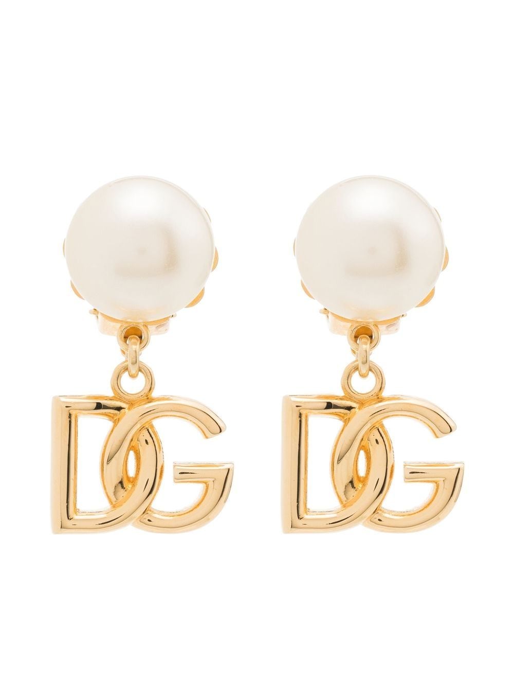 DOLCE & GABBANA Elegant Pearl Charm Earrings