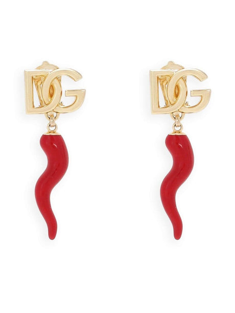 DOLCE & GABBANA Capri Horn Mini Clip Earrings