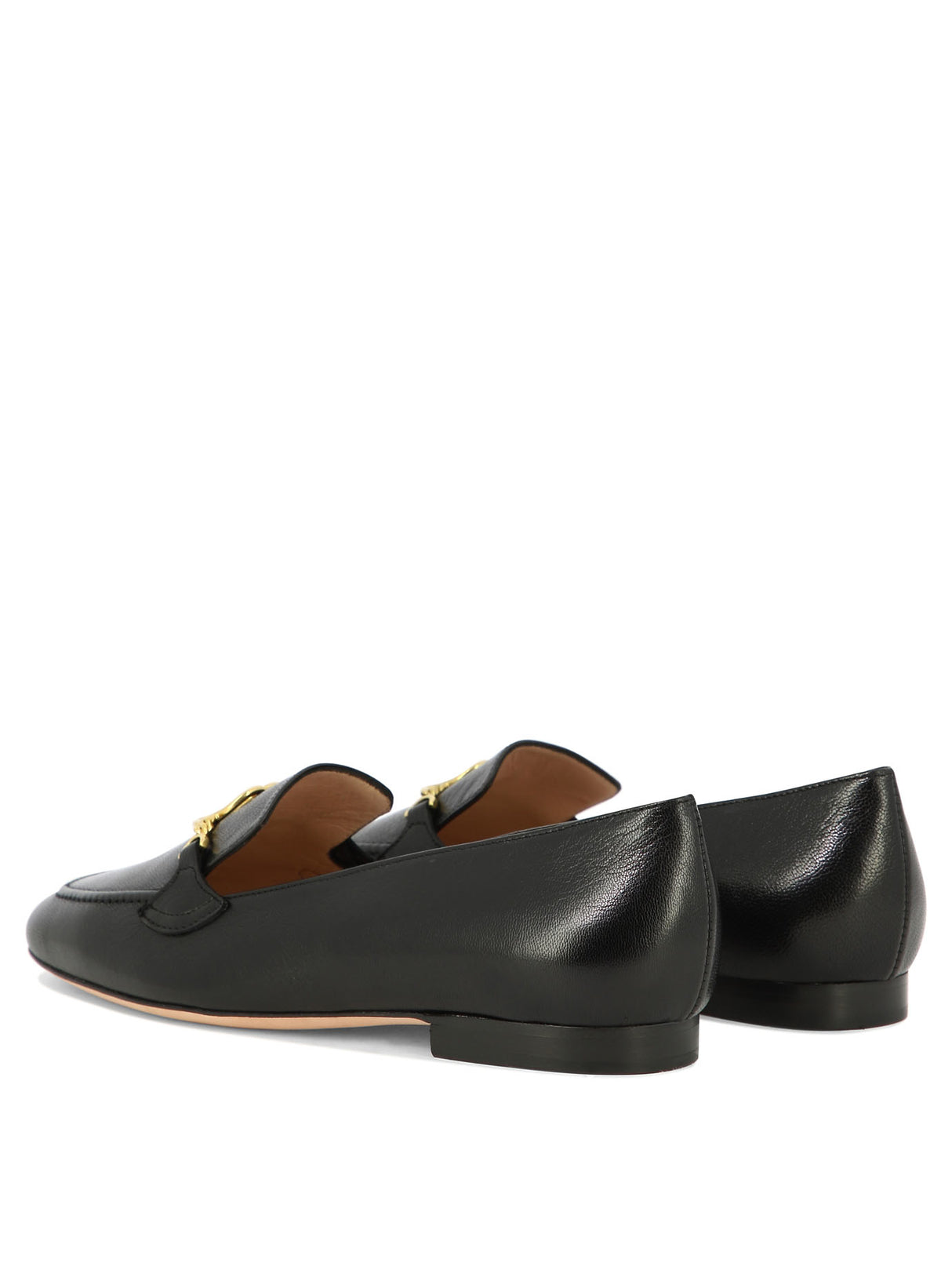 BALLY Embellished Leather Loafers for Women - Black