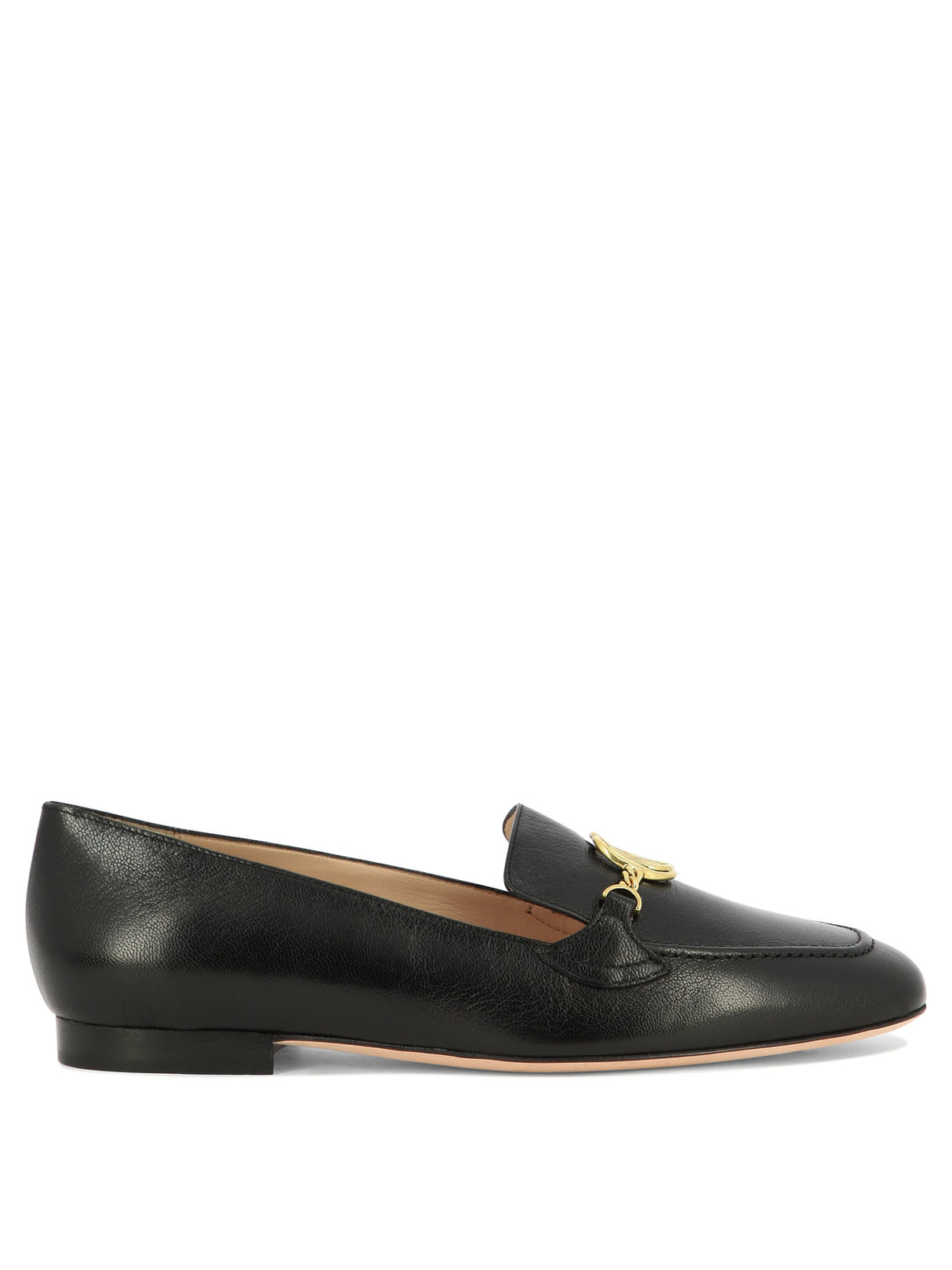 BALLY Embellished Leather Loafers for Women - Black