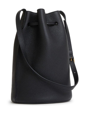 MANSUR GAVRIEL Black Leather Bucket Bag for Women - FW23
