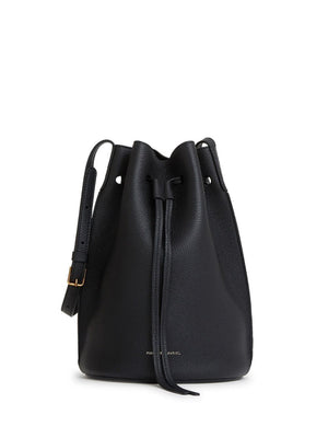 MANSUR GAVRIEL Black Leather Bucket Bag for Women - FW23