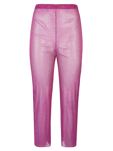 SANTA BRANDS Fuchsia Cropped Transparent Trousers for Women, Fall/Winter 2024 Season