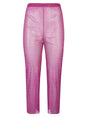 SANTA BRANDS Fuchsia Cropped Transparent Trousers for Women, Fall/Winter 2024 Season