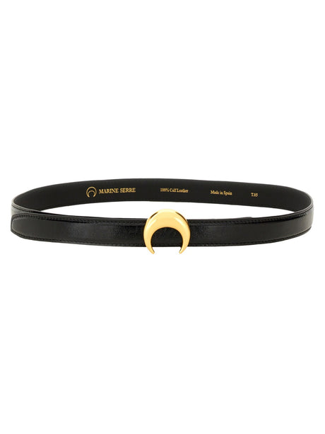 MARINE SERRE Elegant Black Belt for Women - FW24 Collection