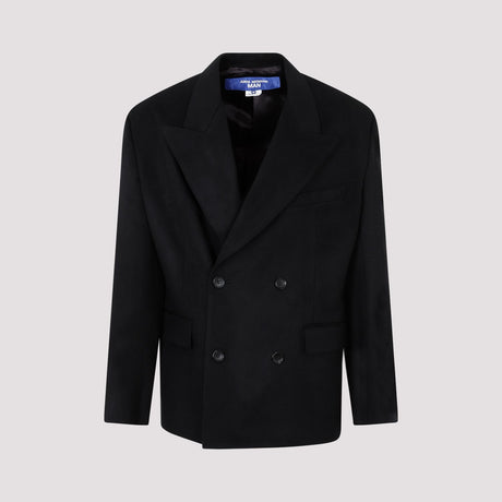 Áo khoác lông cừu sang trọng màu đen dành cho nam giới - FW23
