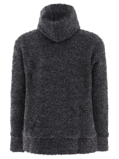 JUNYA WATANABE MAN Men's Textured Drawstring Zipped Hoodie - Gray