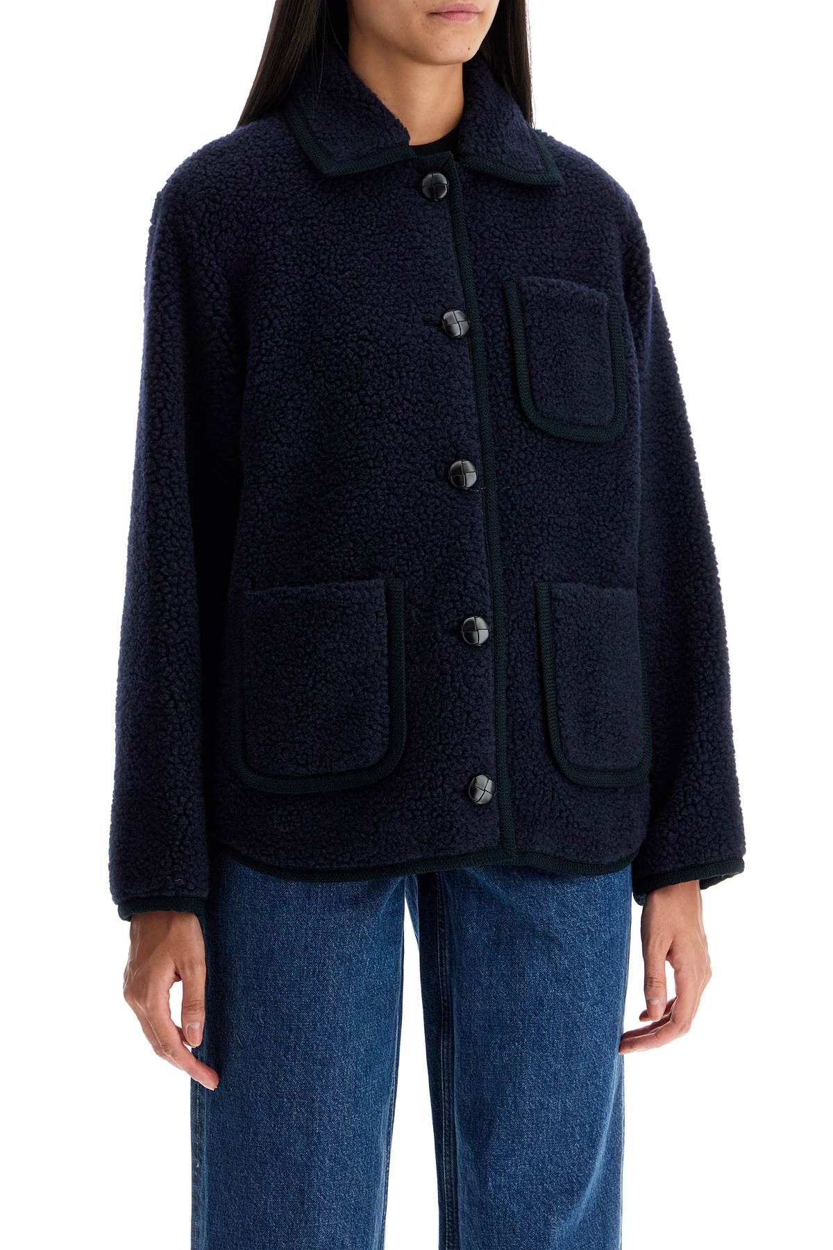 A.P.C. Bouclé Wool Blouson Jacket - Regular Fit