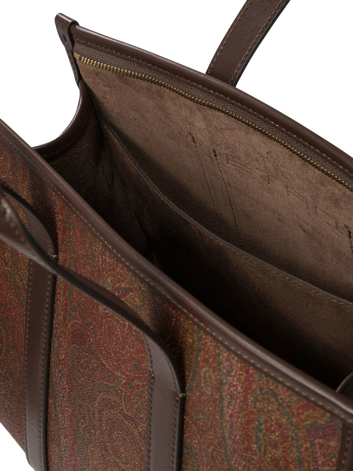 ETRO Paisley Medium Leather Handbag in Brown