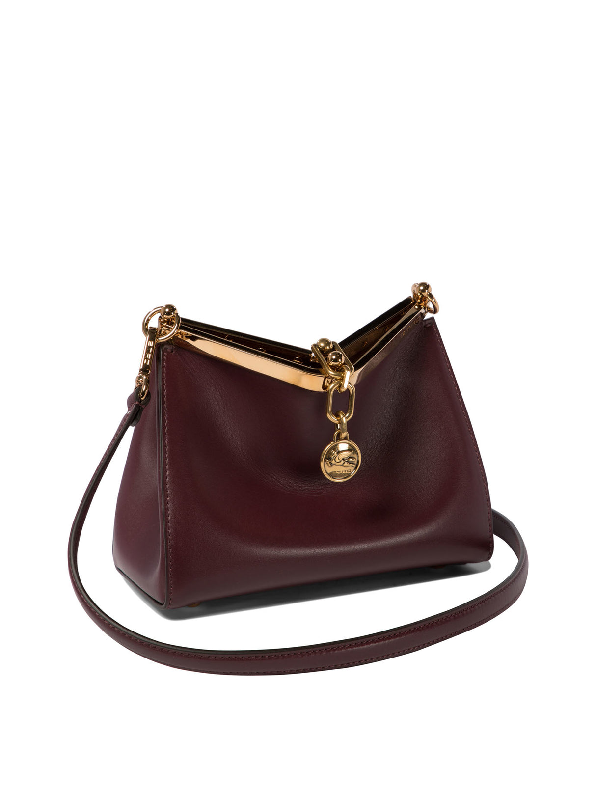 ETRO Bordeaux Mini Calf Leather Shoulder Bag