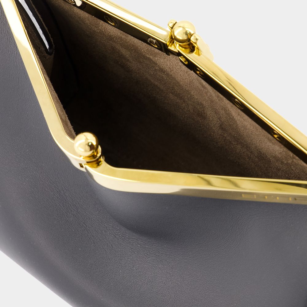 ETRO Mini Elegant Black Handbag with Golden Closure