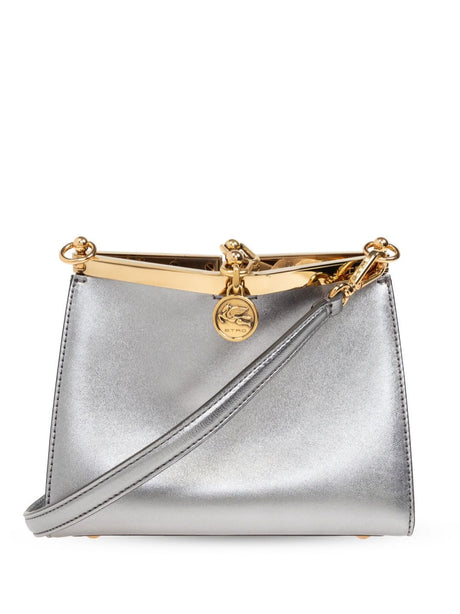 ETRO Mini Metallic Leather Shoulder Handbag