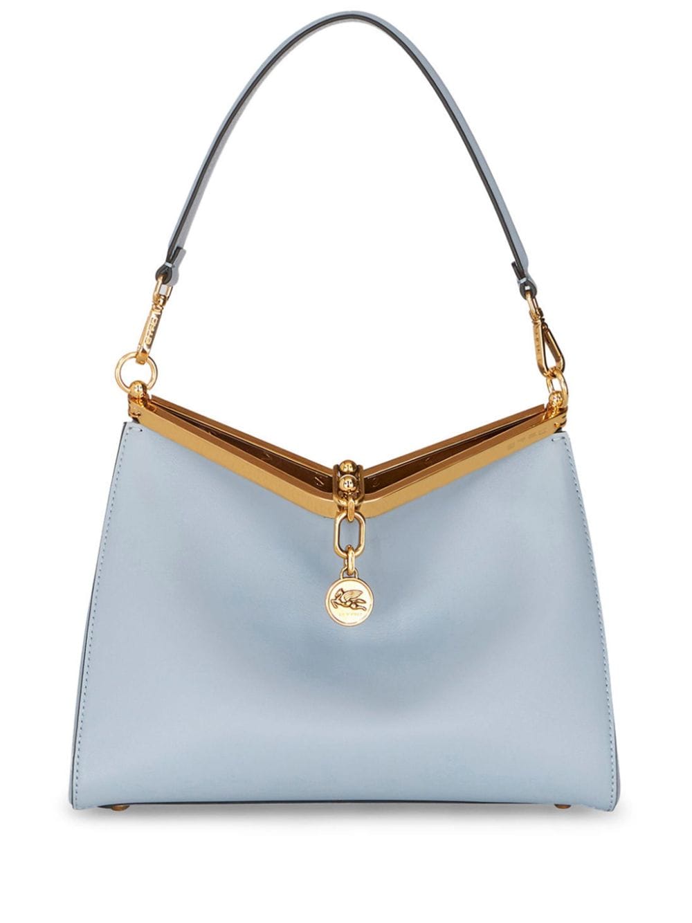 ETRO Luxurious Vela Leather &quot;Pegasus&quot; Shoulder Handbag - Sky Blue
