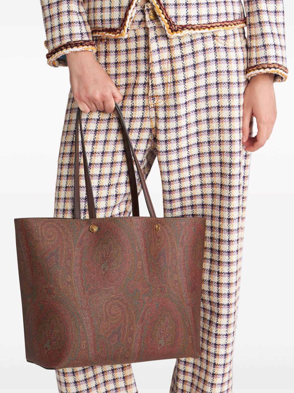 Túi xách đựng đồ rơm họa tiết Paisley cho phụ nữ