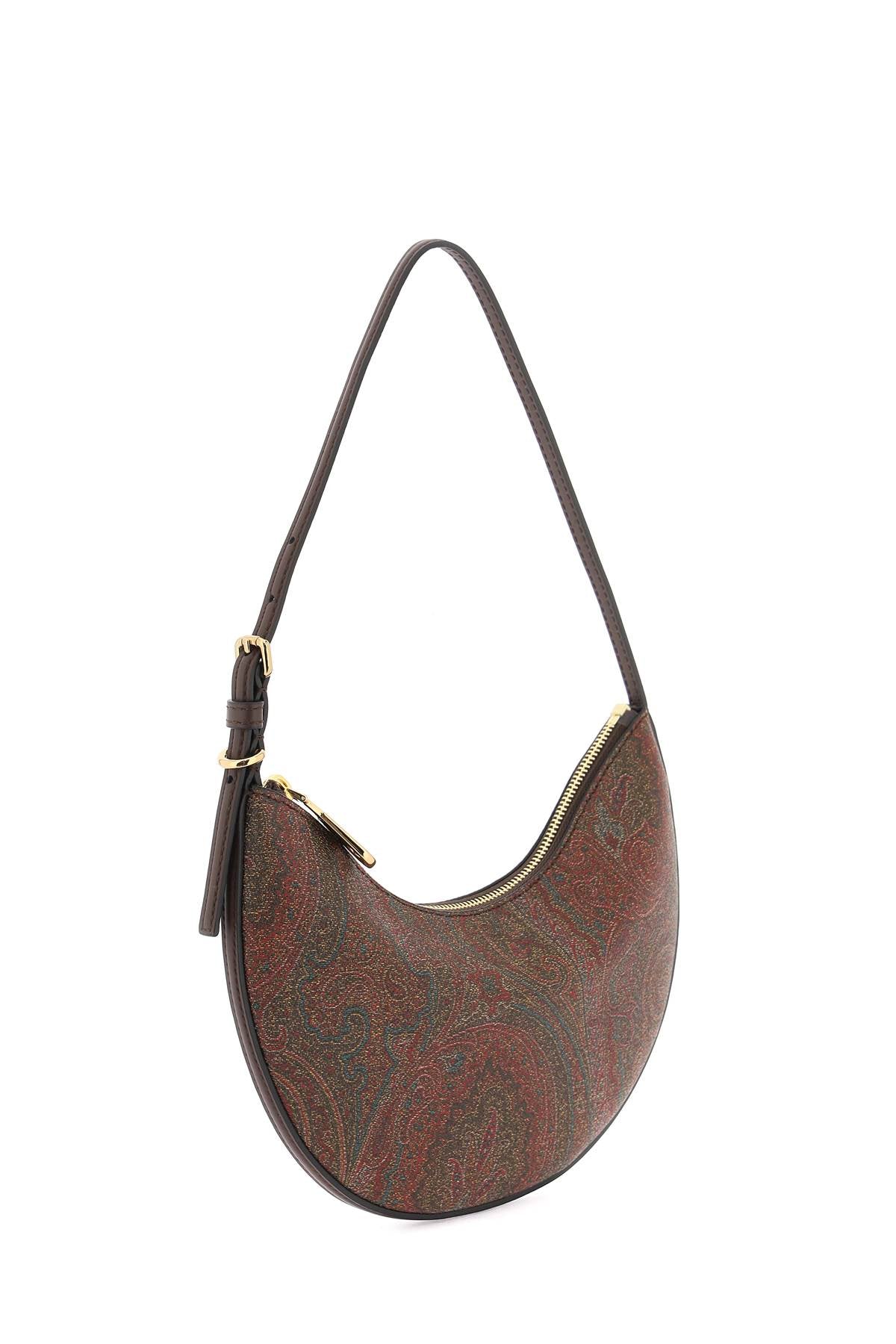 ETRO Small Essential Paisley Hobo Handbag with Leather Accents and Gold Hardware