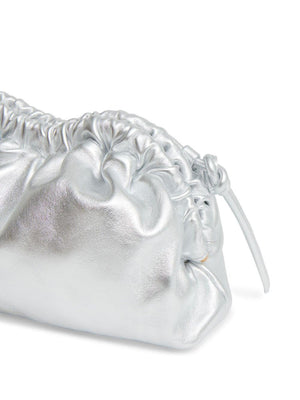 MANSUR GAVRIEL Mini Cloud Clutch in Metallic Silver