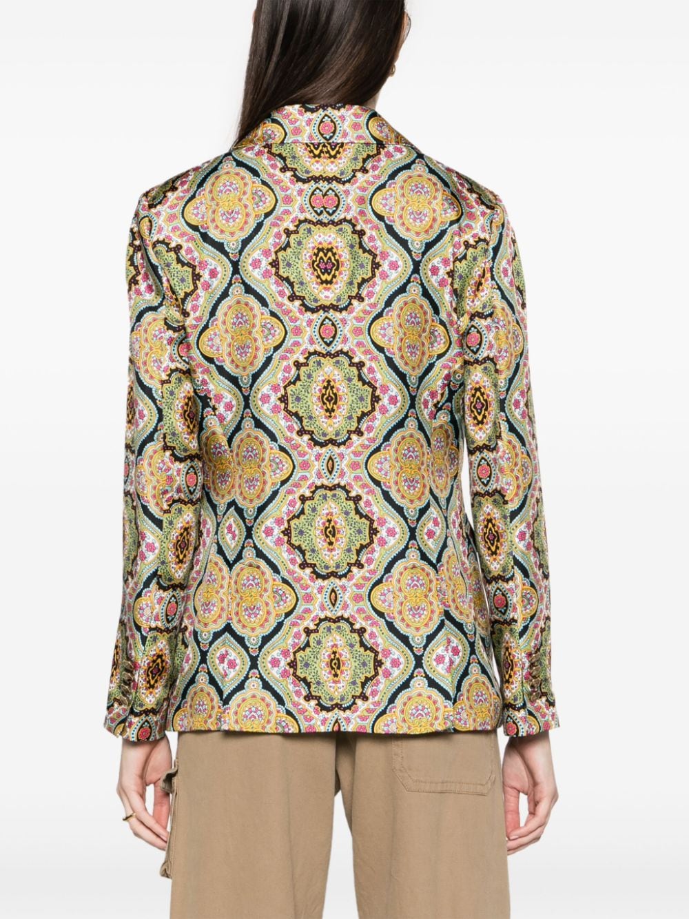 ETRO Floral Print Silk Blazer