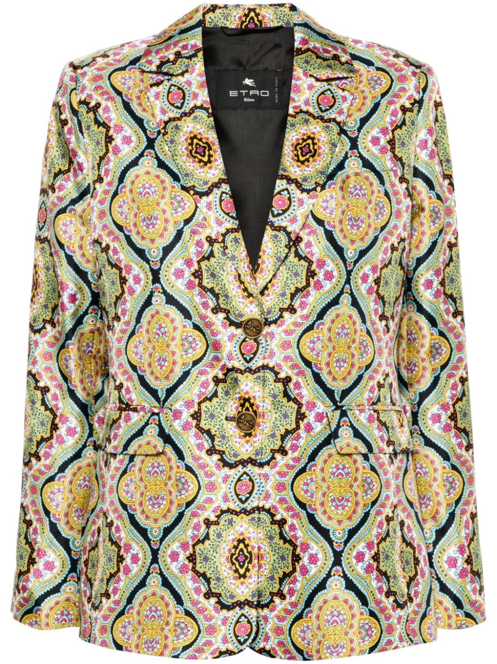 ETRO Floral Print Silk Blazer