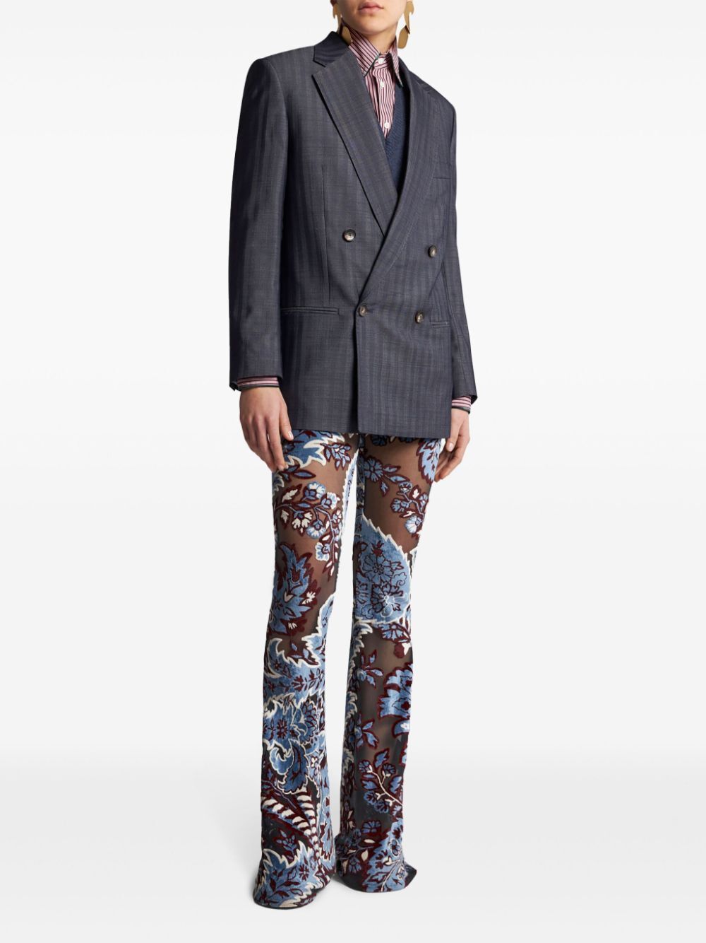 ETRO Wool Double Breasted Jacket