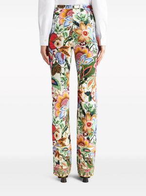 ETRO Multicolor Straight Pants for Women - 24SS season