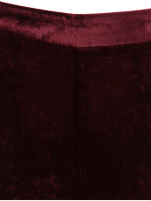 ETRO Bordeaux Velvet High-Rise Pants