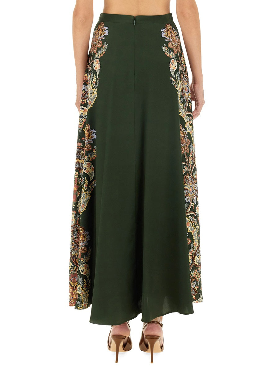 ETRO Luxurious Long Silk Skirt - Size 40 IT