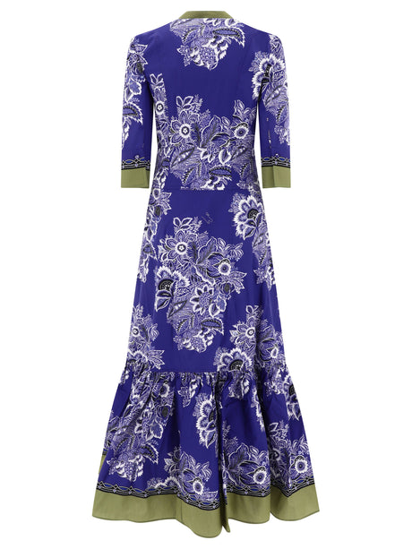 ETRO Blue Bandana Bouquet Dress for Women