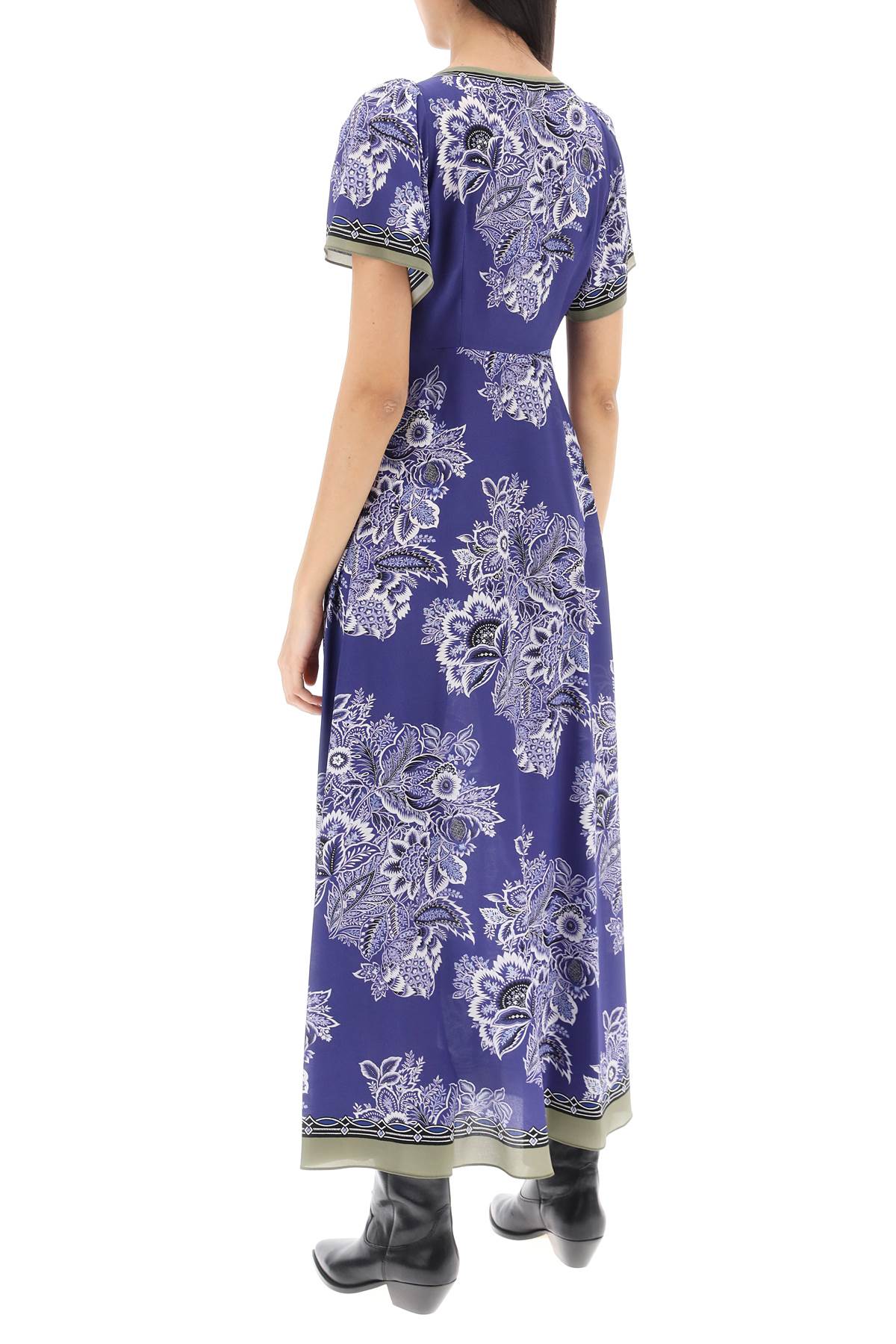 ETRO Vintage-Inspired Floral Maxi Dress in Luxurious Silk Crepe