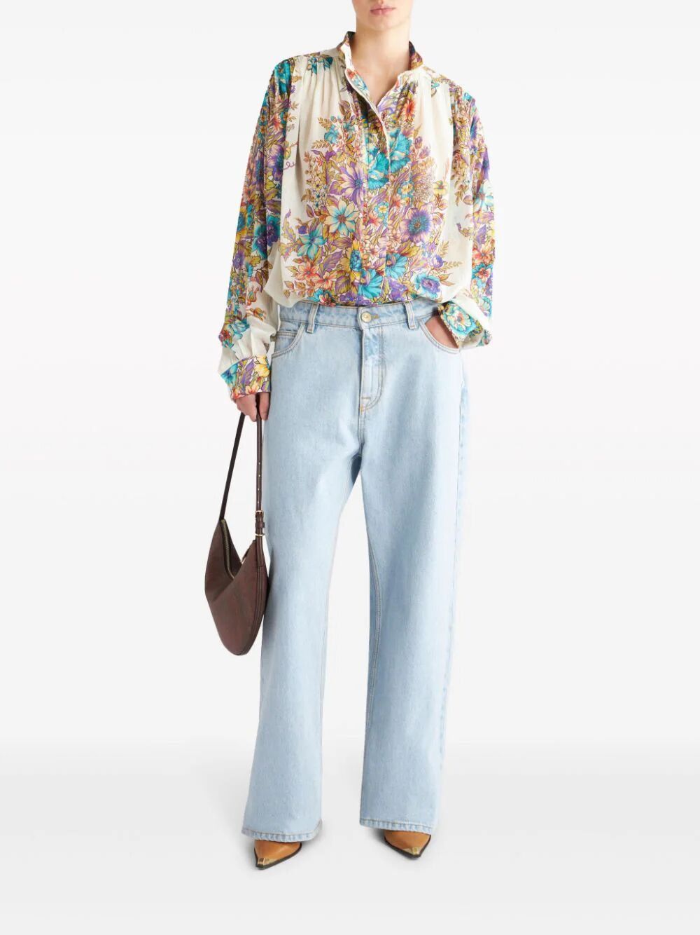 ETRO Floral Print Cotton Blouse for Women - SS24 Collection