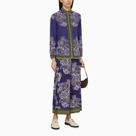 Áo Silk in Họa Tiết Hoa Thơm Multicolored Cho Nữ