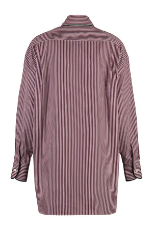 ETRO Striped Cotton Shirt with Velvet Trimming - Women’s Top