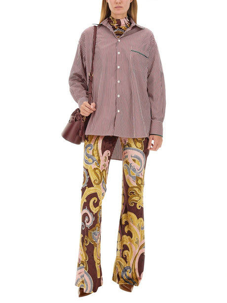 ETRO Oversized Pegasus Embroidered Shirt - Size 40