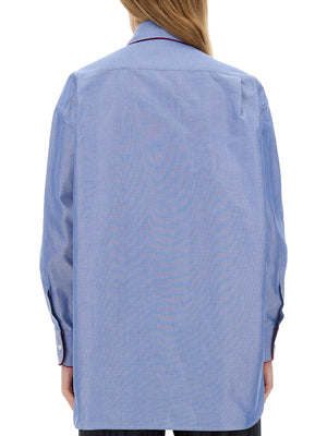 ETRO Oversized Pegasus Embroidered Shirt - Size 40