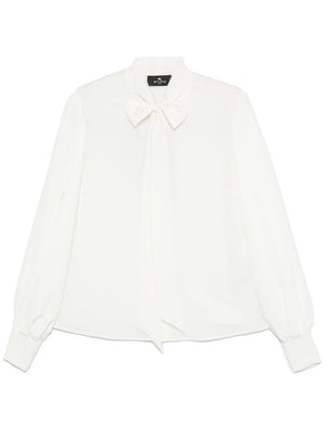 ETRO Silk Blouse with Bow Neck