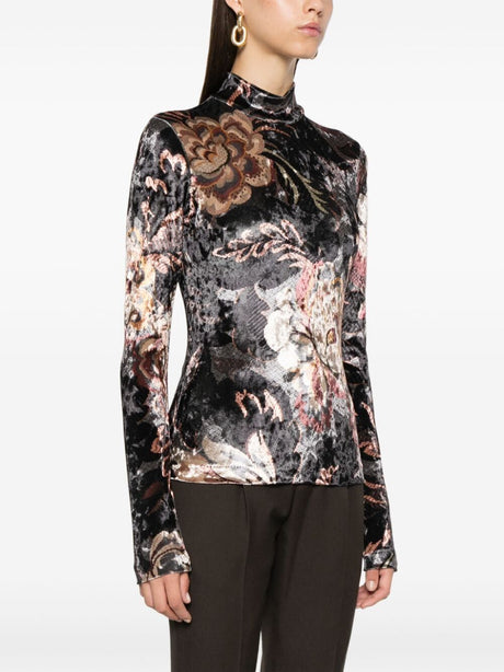 ETRO Crushed Velvet Mini Top